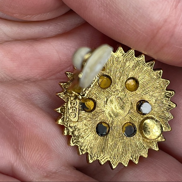 Vintage Erwin Pearl F.O. Purple Glass Earrings - Picture 6 of 6